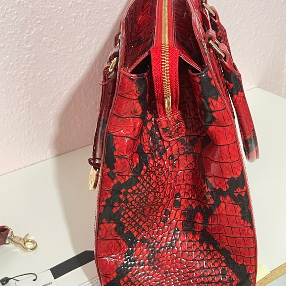 Brahmin Finley Carryall Satchel Lipstick Ombre Melbourne - Picture 5 of 11